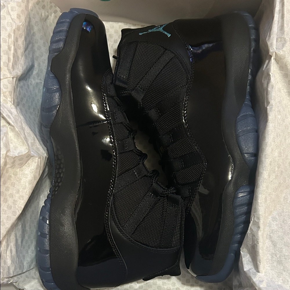 Jordan Black and Blue Sneakers Gamma 11